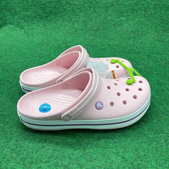 COPY - Crocs Crocband Clog Shoes, Pearl Pink/Wild Orchid, Mens 10 US M / Womens… - Picture 1 of 3